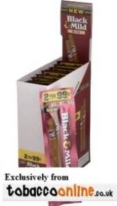 Black & Mild Wine cigarillos made in USA. 150 x 2 packs, 300 total. Free shipping!